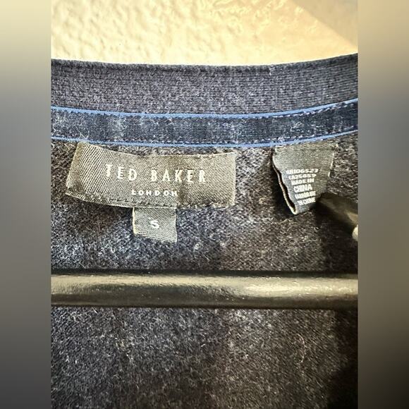 Ted Baker London Mens Sleeveless Button Down Sweater Vest Size 5 (XL) Navy - Picture 3 of 7